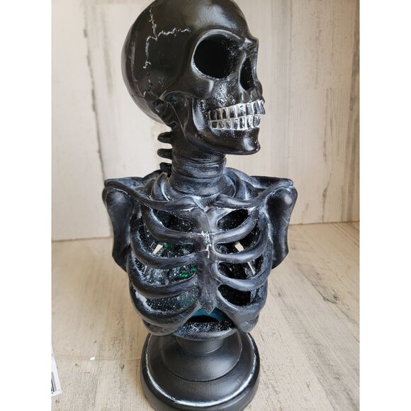 Black skeleton parcel multicolored light up Halloween unique prop decor - Picture 4 of 10
